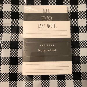 Rae Dunn Notepad Set of Three